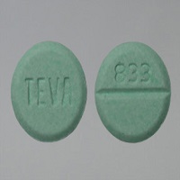 Grey background image of Klonopin 1mg tablet which showing front and back view