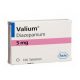 White backgrounded image of Valium 5mg pills cover pack
